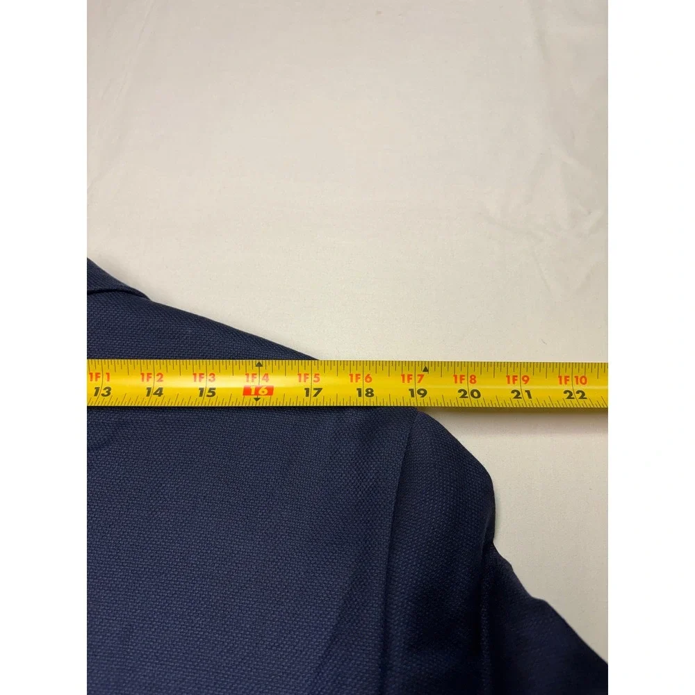 Jos A Bank Traveler Slim Fit Blazer Navy Blue Wool Blend Sport Coat Mens 42 Long